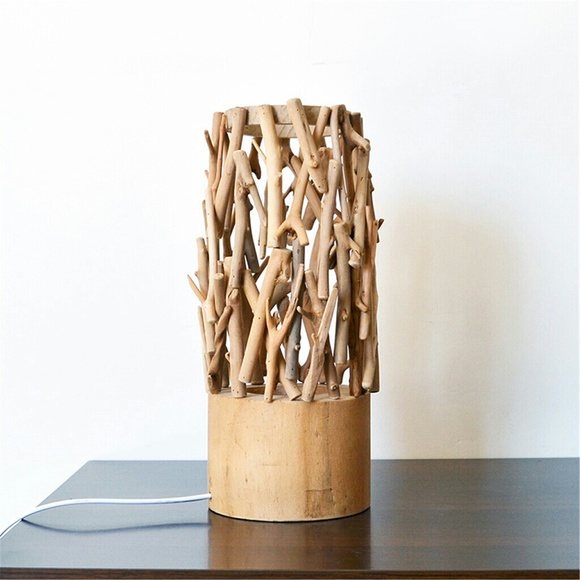 Handmade wooden Nordic style night lamp sitting - Picture 4 of 4